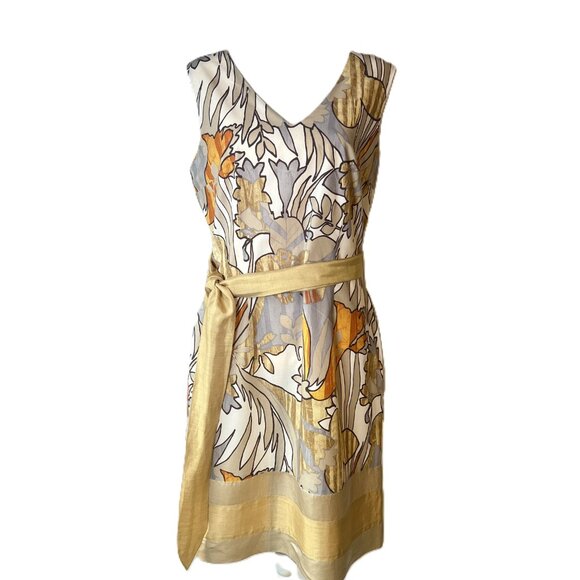 ✨Marca Foley's Joy Italian Cotton Floral Shift Dress - Elevate Your Style! Sz 11 - Picture 1 of 11